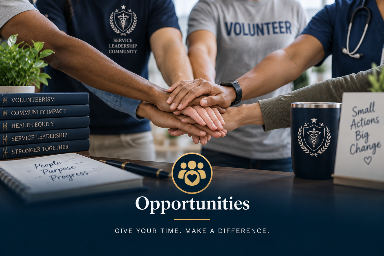 HSHS opportunities page featuring scholarships, leadership, and service
